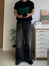 Carpenter Washed Wide Denim