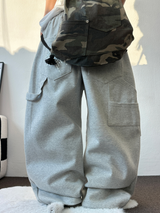 サニーサイドアップ☀カーペンターツーピンタックパラシュートバルーンスウェットパンツ 🖤🤍🩶3カラー