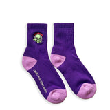 Alien Border Qurater Socks Purple