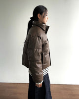 Mute Leather Short Padding Down Jumper 3C