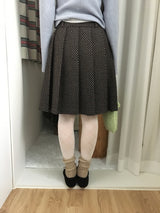 Wool Dot Pleated Skirt (2color)