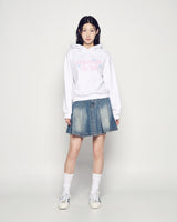 25FW WOMAN トゥインクルクロップフーディー ホワイト