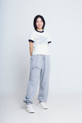 universe print ½T-shirts_ivory/navy