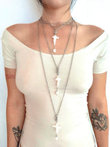 Cross Baroque Pearl Necklace