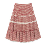 Charelle Tiered Skirt (Red)