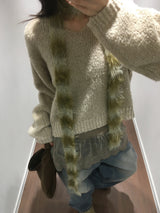 [MD Pick] ハイヤーVネックニット (3color)