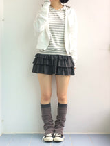 striped layer hoodie