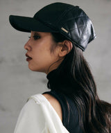 キルティングレザーCAP