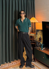 One-Tuck Semi-Banded Cotton Pants 3COLOR