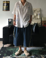 HX Harvey Embroidery Short Sleeve Shirt White