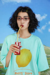 Summer short-sleeved T-shirt with color-blocking and breathable print for casual wear