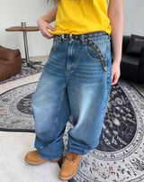 Ratton Crack Long Eyelet Leather Belt