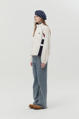 COLOR BLOCK RAGLAN JUMPER [WHITE]