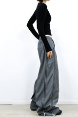 RELABEL (Split Dream) Multi-Zip Reversible Patchwork Adjustable Multi-Style Wear Cut-Out Four-Zip Patchwork Sweatpants