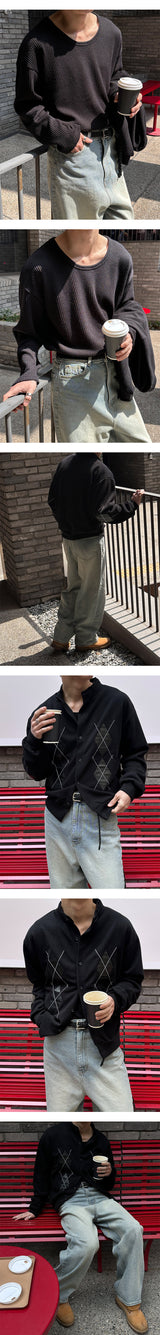 [4SEASON] Golgi u neck knit sleeves(4color)
