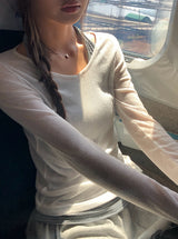 Digo See-through Side Two-Button T-Shirt
