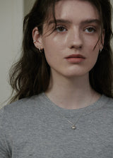[925 silver] Deux.silver.90 / bambou earcuff (silver)
