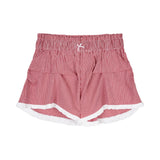 Cozy Check Shorts_Red
