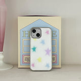 Pastel star epoxy silver bumper case