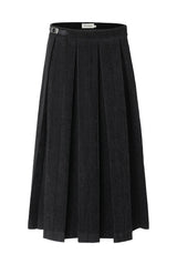 Classic pleats skirt - black