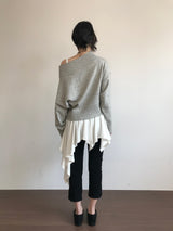 エアリーオフショルダーニット (3Colors)