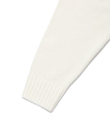 W SELLER LOGO KNIT ZIP UP HOODIE IVORY(CV2EFFK684A)