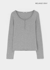 [B-BASIC] リベッドヘンリーネックロングスリーブT (2 SIZE)