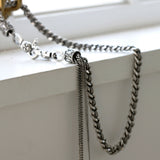 SVC-531 Handmade Antique Silver Mesh Pants Chain Keychain