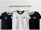 Motz color scheme two-line track line short sleeve tee