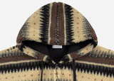 Jacquard Fleece Hooded Jumper