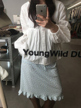 Tulle floral frill midi skirt (2color)