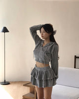 nini velvet crop hood JP