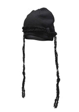 KNIT BRAID BEANIE . BLACK