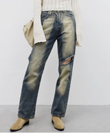 [NONCODE] Ponyan Washing Damage Pants