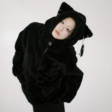 Black Cat Jacket - BLACK