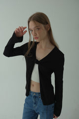 TWIST PEARL KNIT_ BLACK