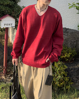 Washable Basic V-neck Knit