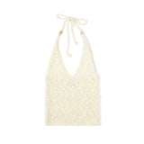 HALTER NECK BEADS KNIT (IVORY)