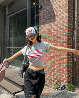 Team vintage stars and stripes short sleeves
