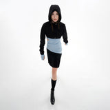 CUTOUT ZIPPER TOP(SKY BLUE)