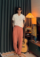 Iz Linen Collar Short-Sleeve Knit 6COLOR
