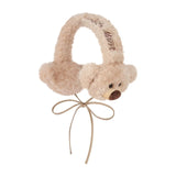 13DE MARZO Bear Fuzzy Ear Warmer Khaki