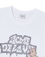 25FW 3D ACベアスプレイショートスリーブTシャツ ホワイト