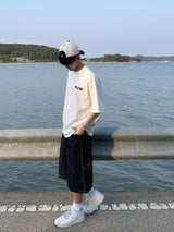 [Linen] カーペンダーバンディングバミューダパンツ