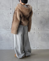 Like Hood Zip-Up Fur Jacket