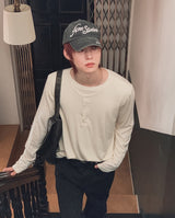 Ullen Wool Henley Neck Double Long Sleeve Tee