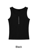 Olte Button Ribbed Sleeveless