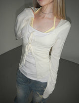 daisy lace sleeveless(2 color) 