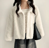 Cyan collar neck popgle short jacket 