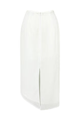 Lisha wrap long skirt (white)